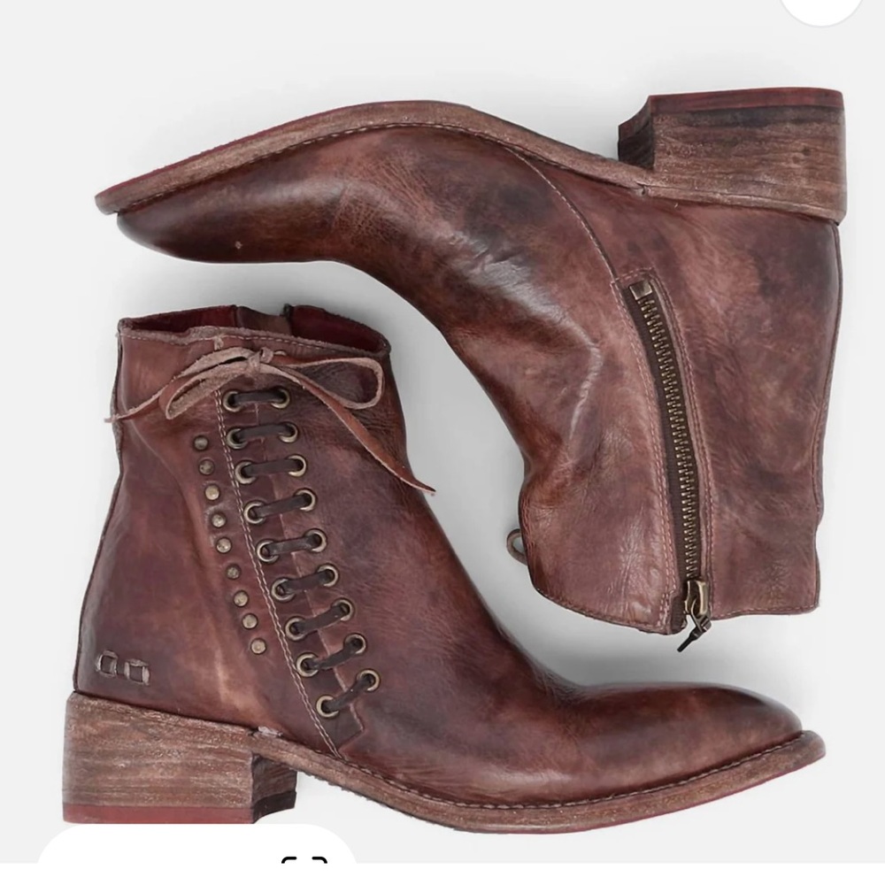 Sz 9 • Bed Stu Women's Aldina Boots - Teak Rustic Tremolo